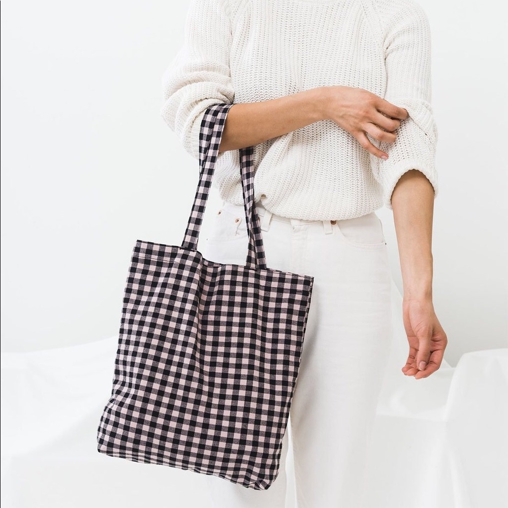 Baggu Merch Tote in Blush Gingham